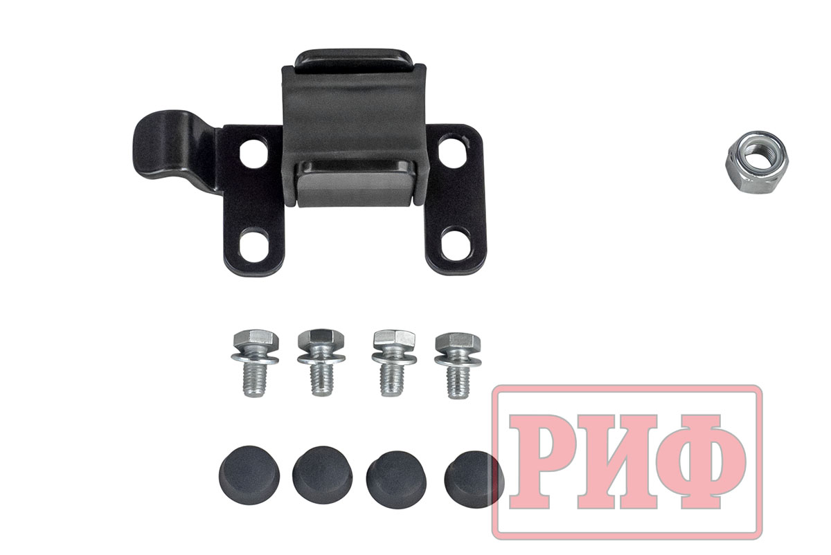 картинка Бампер задний РИФ Toyota Land Cruiser 100 с квадратом под фаркоп, калиткой и фонарями