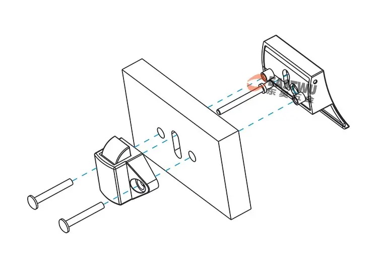 картинка Ручка-замок мебельная BL08-GB (антрацит)