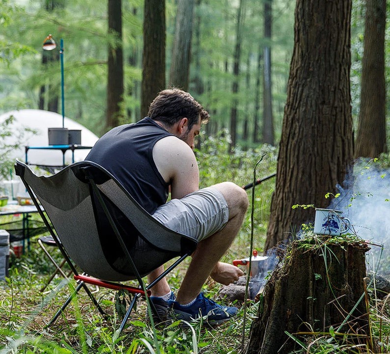 стул складной Naturehike NH18Y050-Z, светло-серый, 6927595730683