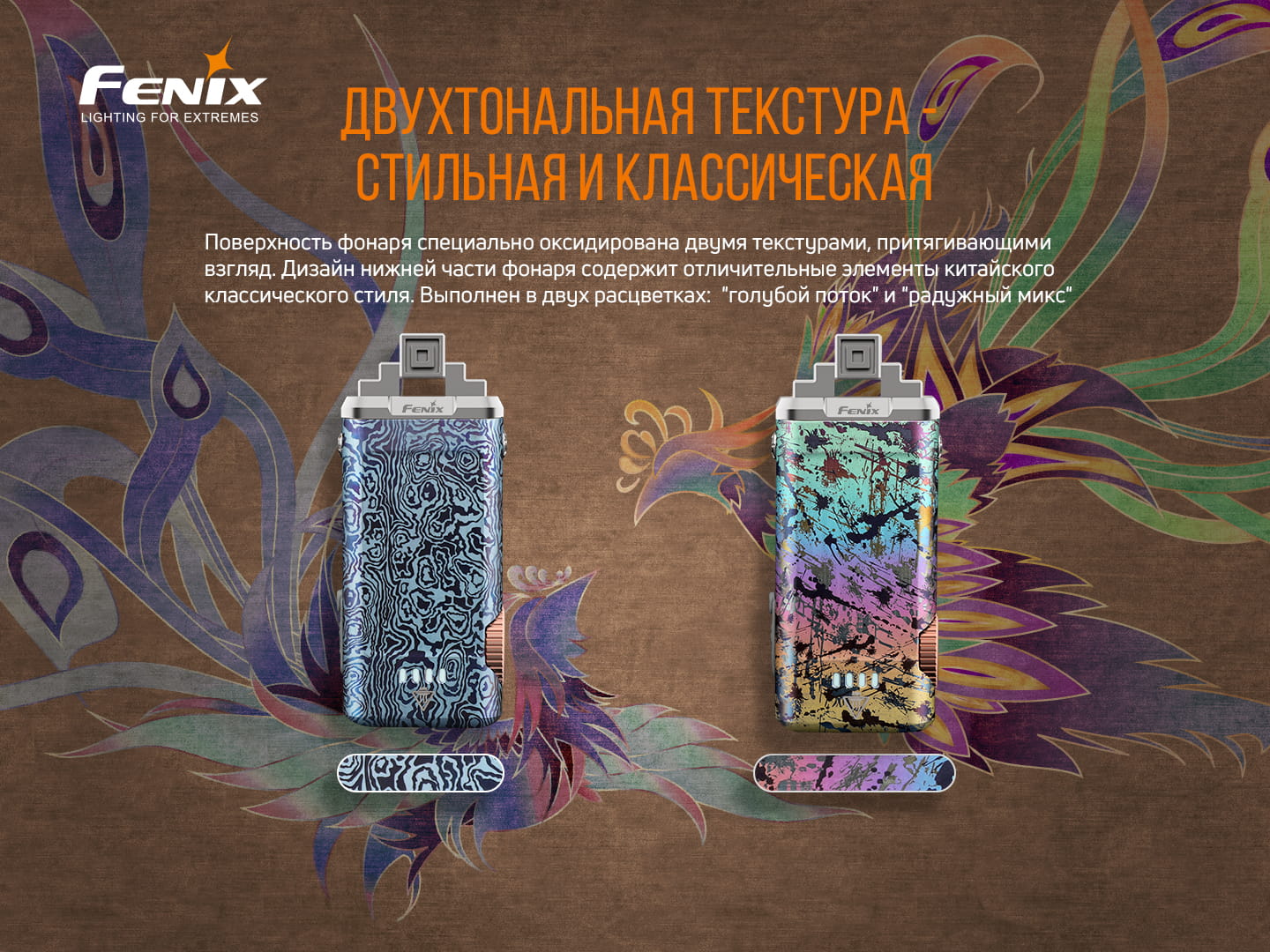картинка Фонарь Fenix APEX 20 Flashlight, Mix Iridescent, APEX20MI