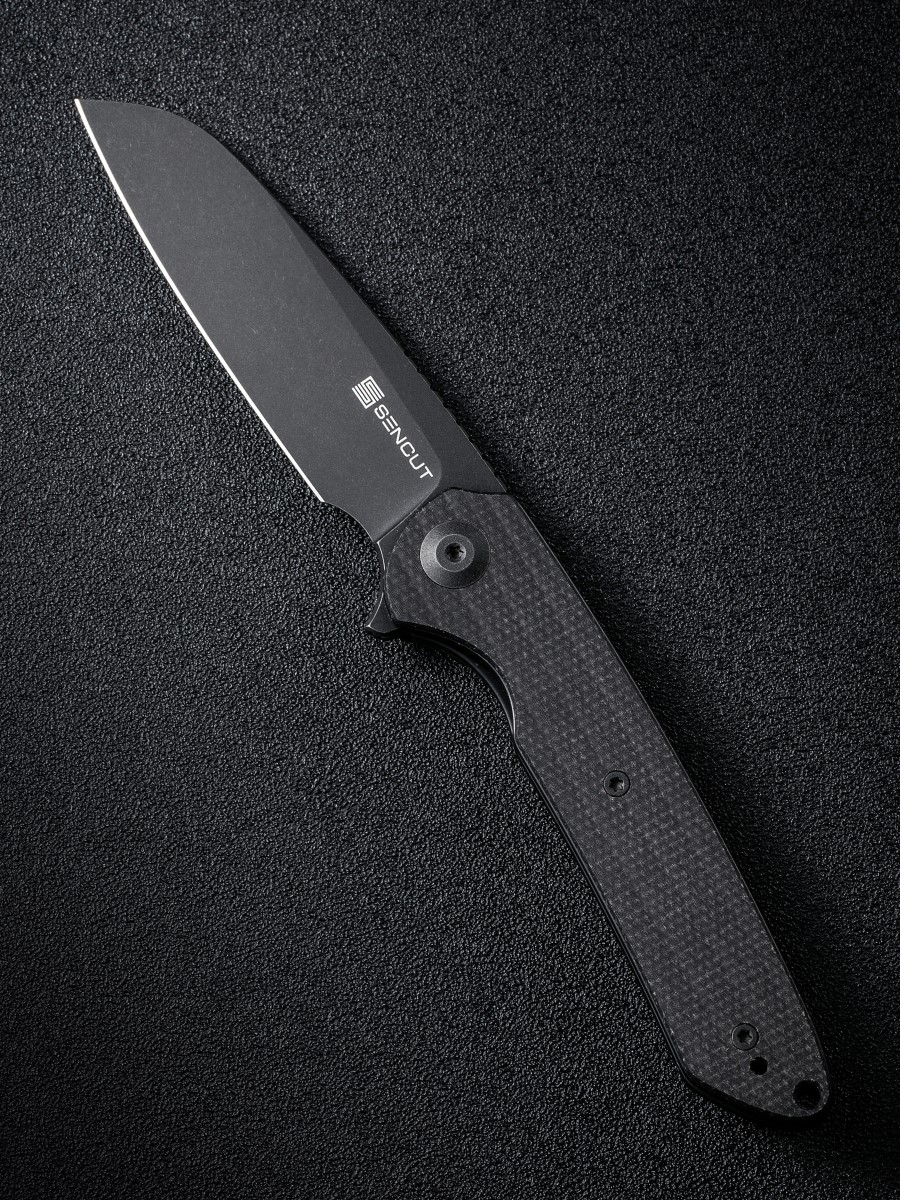 картинка Складной нож SENCUT Kyril 9Cr18MoV Steel Black Stonewashed Handle Black Micarta