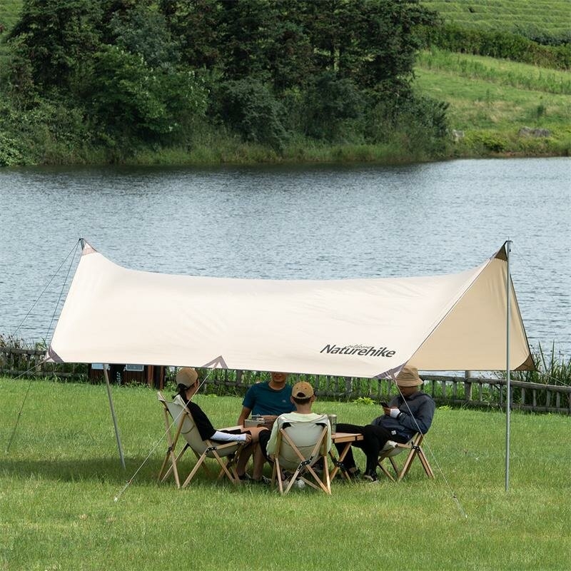 картинка Тент Naturehike Girder NH20TM006, 150D, 500*292 см  для кемпинга  серебристый (с двумя стойками), 6927595700457