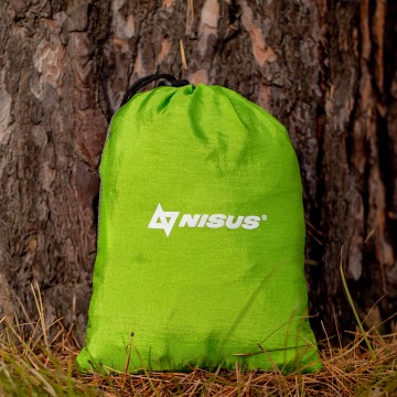 картинка Гамак без планок NISUS 140х260см нейлон 210T зеленый/серый