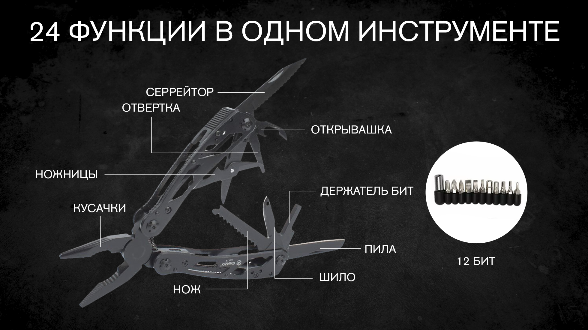 картинка Мультитул Ganzo G202B