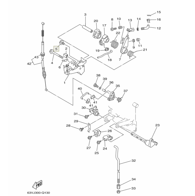 картинка Болт с шайбой Yamaha 9.9-15 (YUELANG)