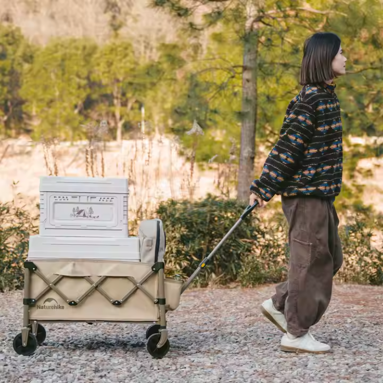 картинка Тележка туристическая Naturehike Light 80х43х70 см, 110 л, коричневая