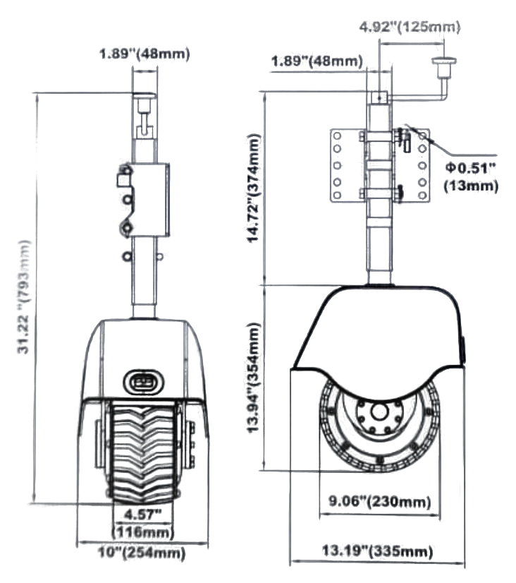 картинка Мувер для прицепа Max Mover NovaWinch подкатное колесо 12В