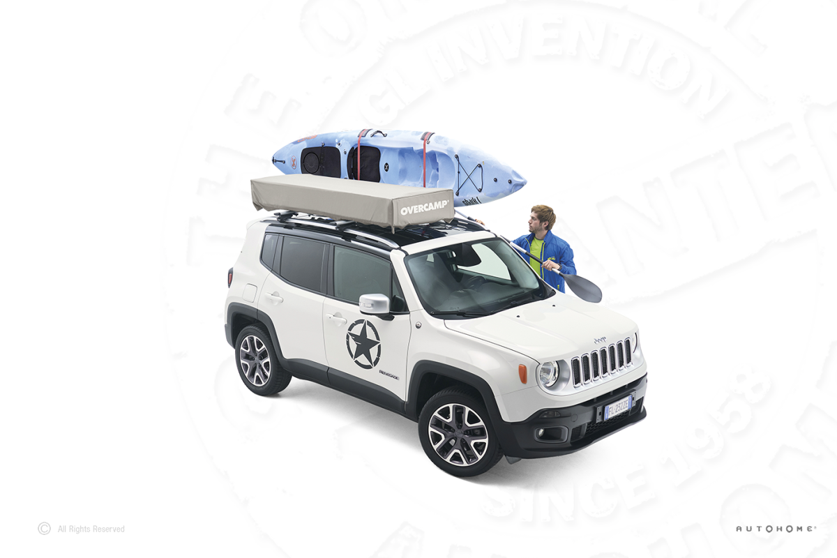 картинка Автопалатка OVERCAMP MEDIUM тент синий, лестница 215 мм