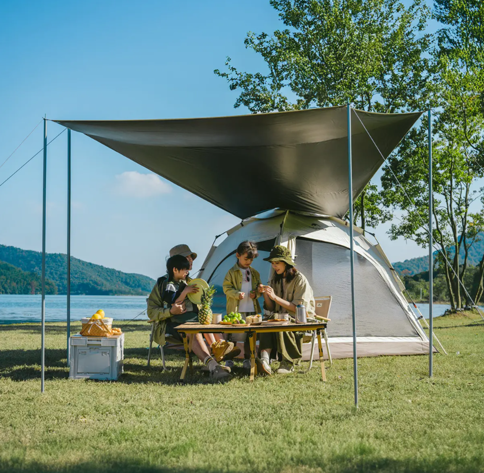 картинка Палатка Naturehike Ango 4-местная, быстросборная, коричневая