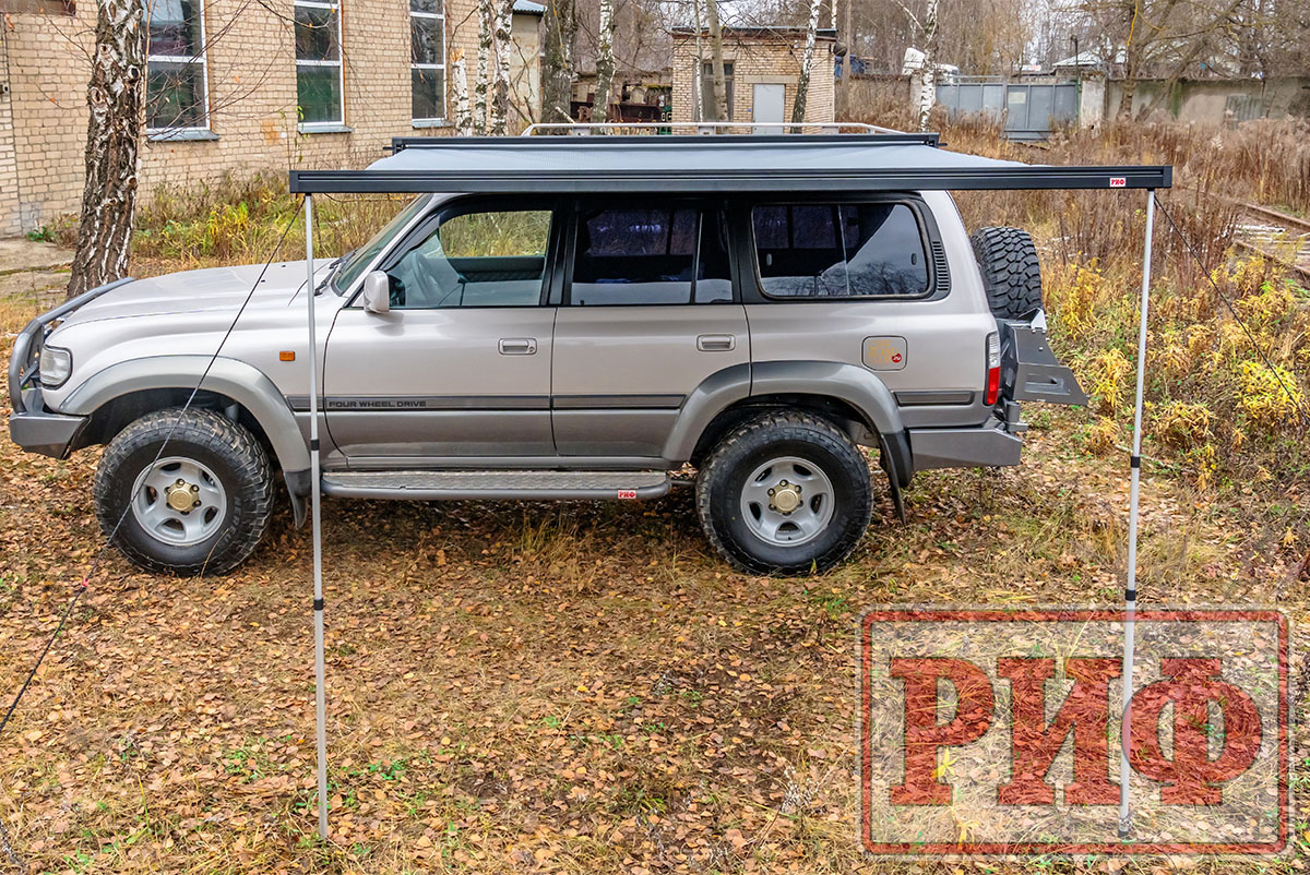 картинка Маркиза автомобильная РИФ 2,13х2,5 м полуавтомат (винил) темно-серая