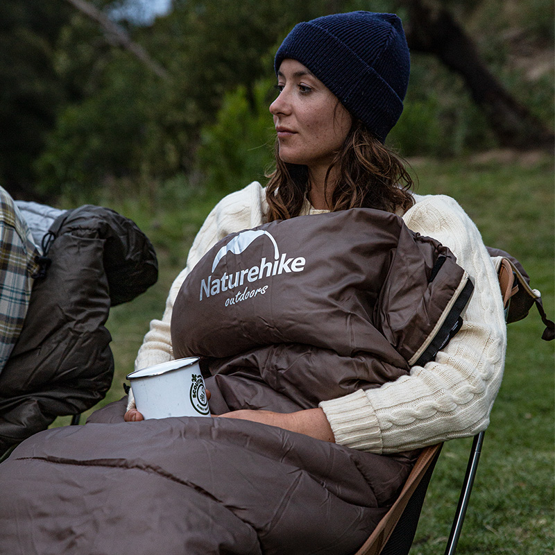 Мешок спальный Naturehike U150, 220х75 см, (ТК: +11C), левый, коричневый
