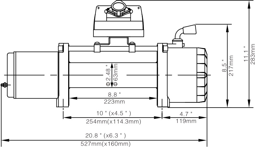 картинка Лебедка Runva 6000 lbs, 12В 2500 кг