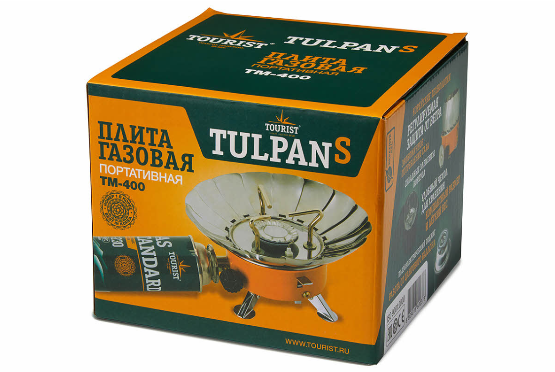 картинка Плита газовая мини в сумке с ветрозащитой TOURIST TULPAN-S