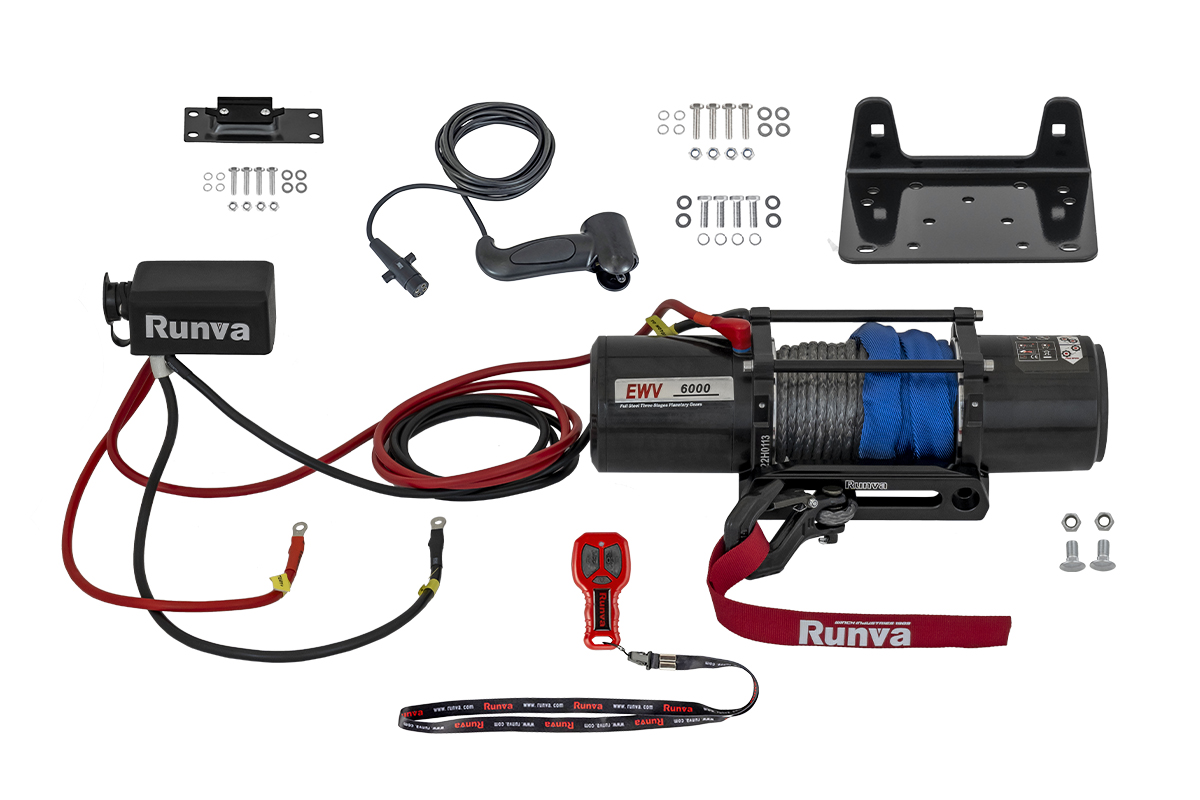 картинка Лебедка Runva 6000 lbs 2722 кг 12В синтетика EWV6000SSR