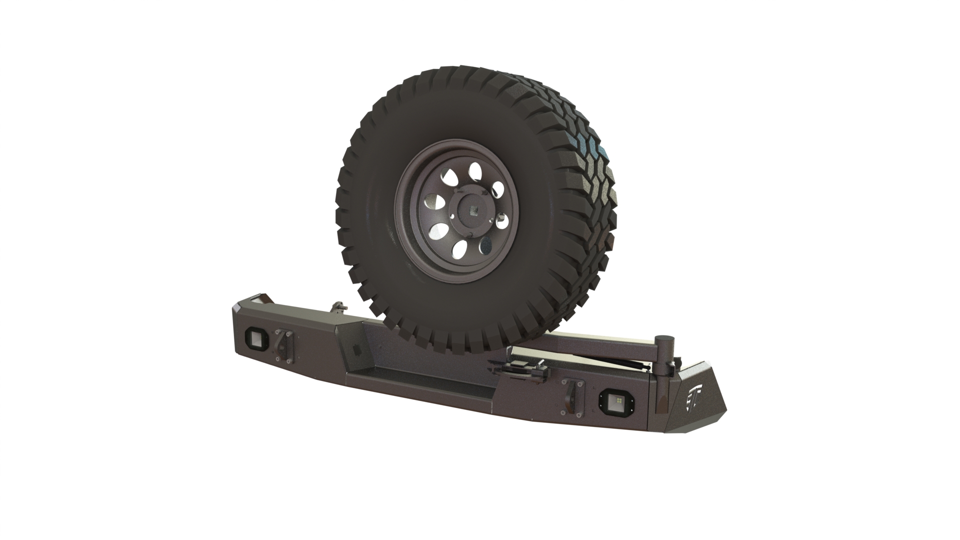 картинка Бампер силовой задний Toyota Tundra 2013-2021 калитка справа, птф