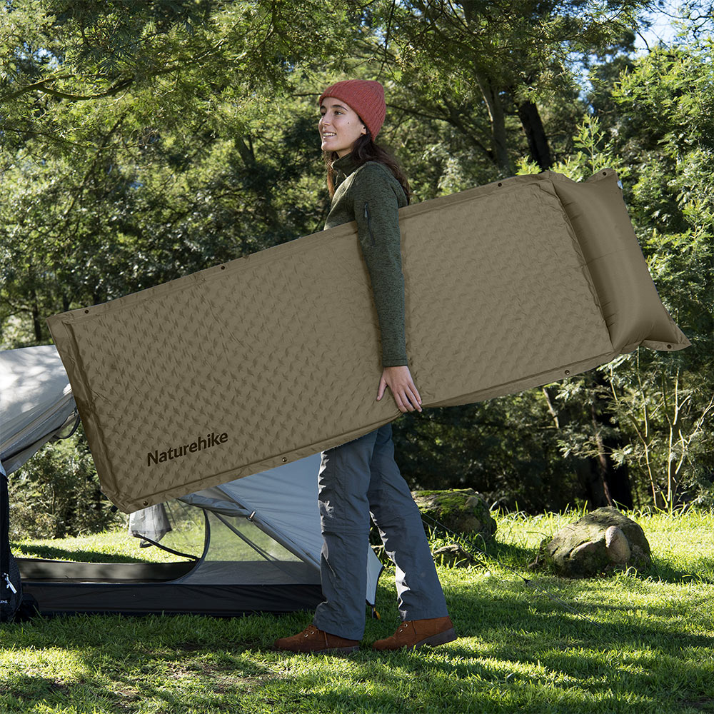 Коврик Naturehike CNK2300DZ014 D01 самонадувной с подушкой зеленый 3см, 6976023923364