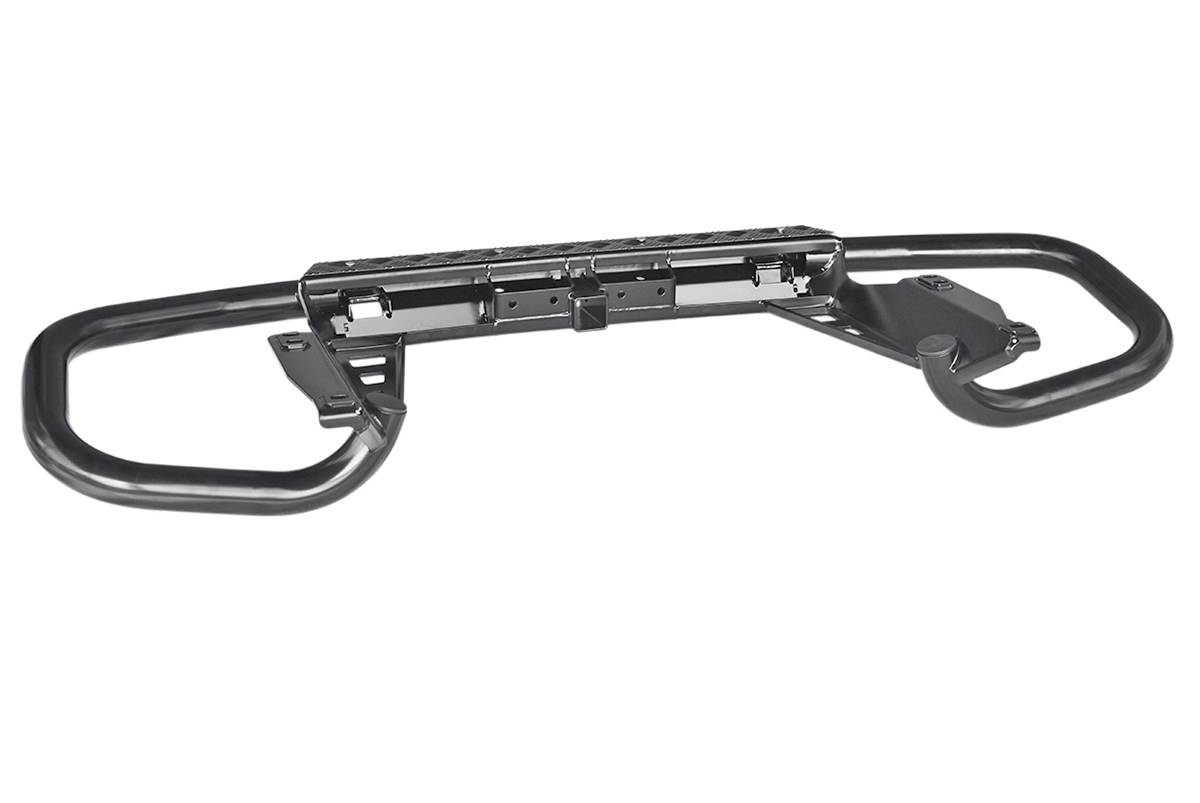 картинка Бампер задний РИФ Toyota Land Cruiser Prado 150 c квадратом под фаркоп