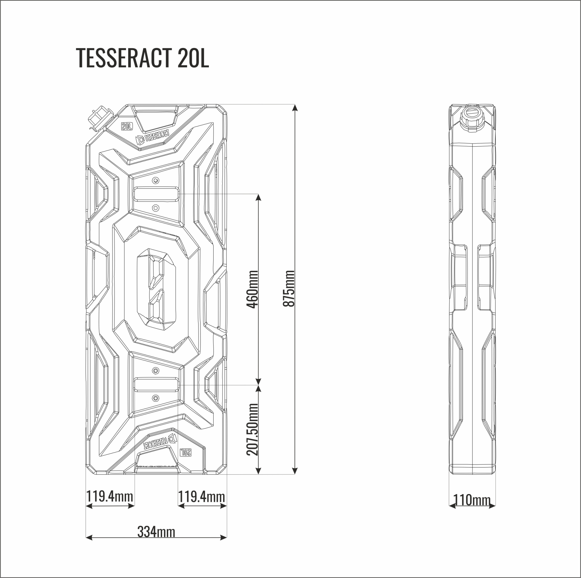 картинка Канистра Tesseract 20л черная