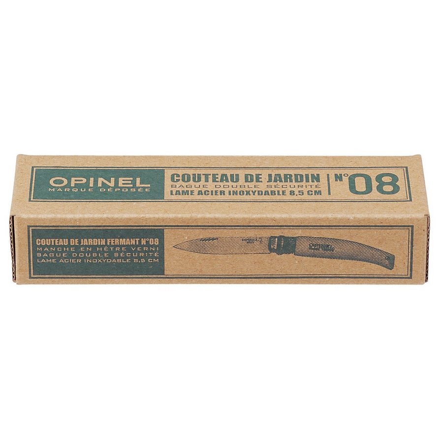 картинка Нож Opinel №8 садовый, нержавеющая сталь, коробка