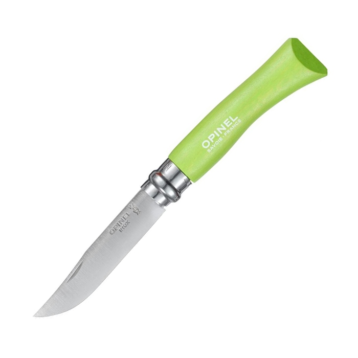 картинка Нож Opinel №7, нержавеющая сталь, зеленый, 001425