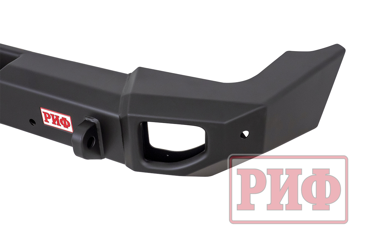 картинка Бампер задний РИФ Jeep Wrangler JL 2018+ с квадратом под фаркоп и фонарями, стандарт