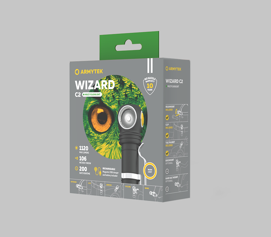 картинка Фонарь Armytek Wizard C2 Magnet USB LH351D Теплый