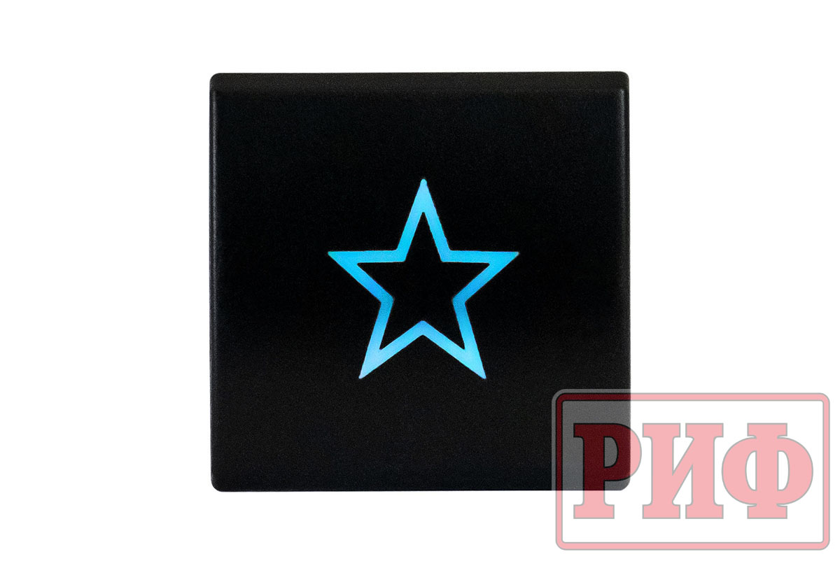 картинка Кнопка ВКЛ/ВЫКЛ, голубой, универсальная, TOYOTA 22x22