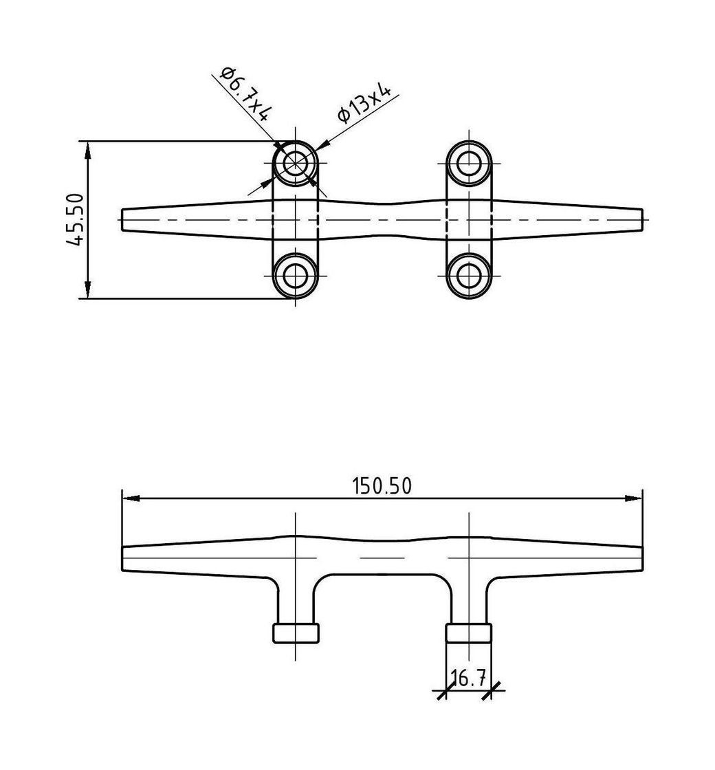 картинка Утка швартовая 6"