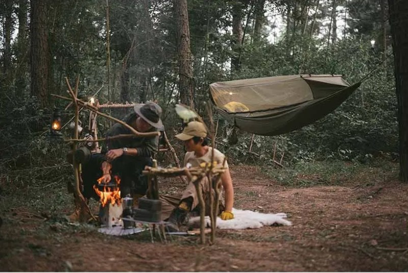 картинка Гамак Naturehike, туристический, с москитной сеткой, коричневый