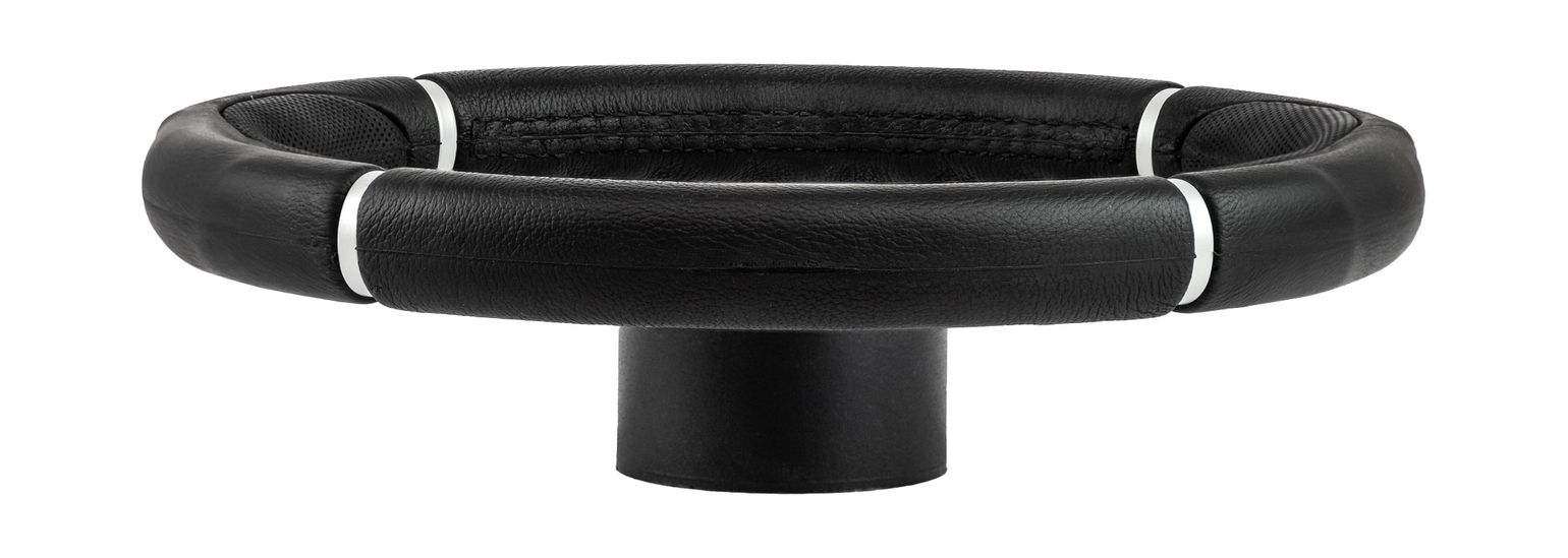 картинка Рулевое колесо ORION обод черный, спицы серебряные д. 340 мм