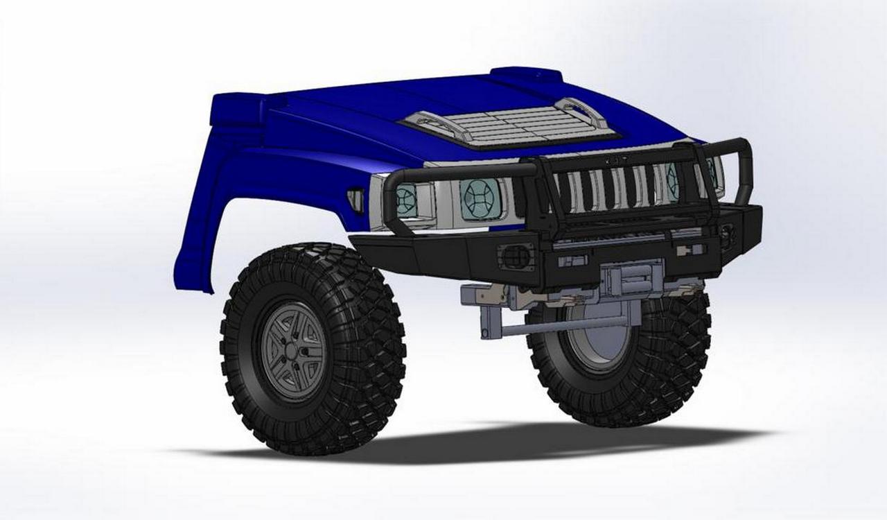 картинка Передний силовой бампер со съемным кенгурином - HUMMER H3