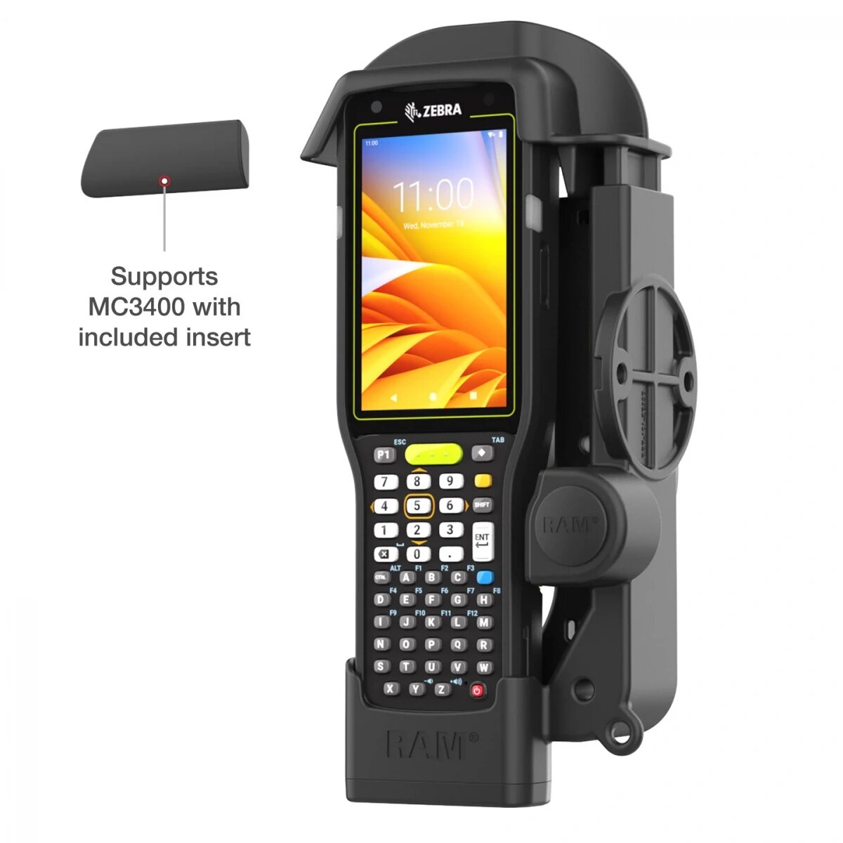 Подпружиненный держатель RAM® для Zebra MC3300 и MC3400 RAM-HOL-ZE33U