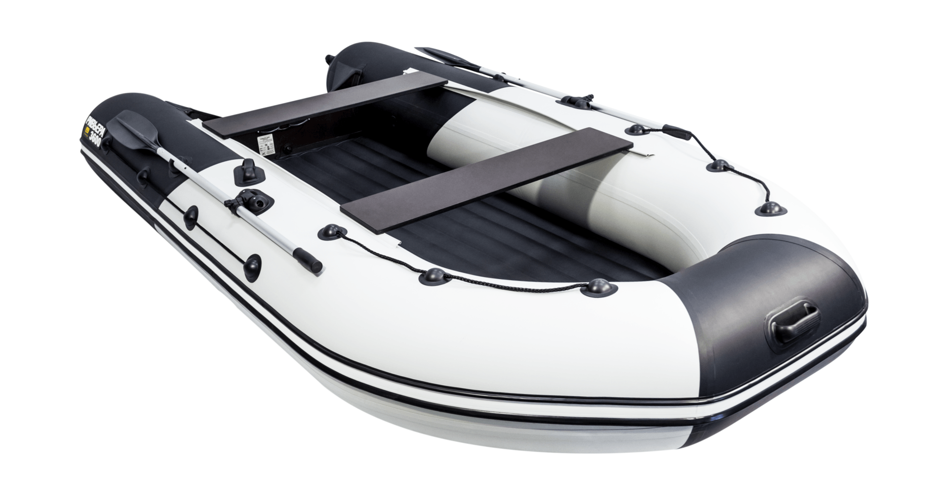 картинка Надувная лодка ПВХ, Ривьера 3600 НДНД Комби, киль, светло-серый/черный
