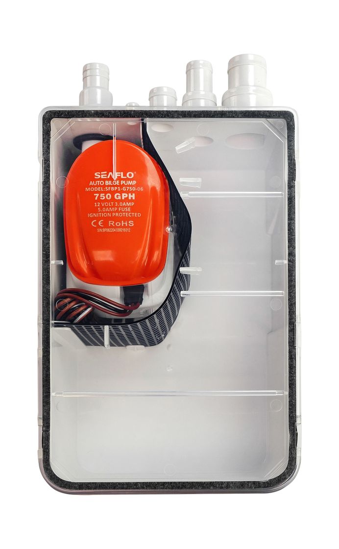 картинка Бак откачки воды из душа 750 GPH, 12 В, SeaFlo