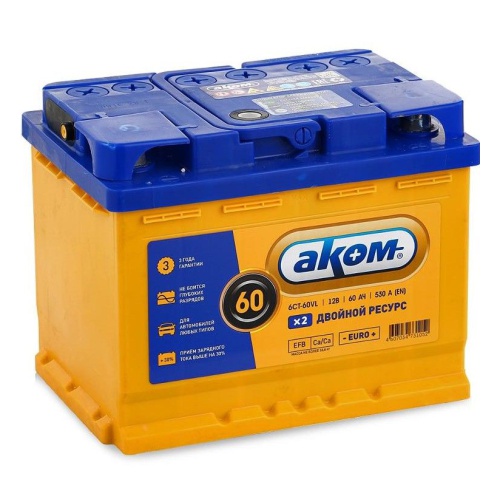 картинка 60е 6СТ-60 АКОМ+EFB Евро 