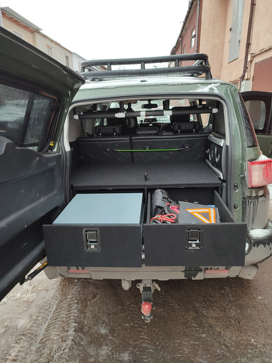 картинка Органайзер в багажник Toyota FJ Cruiser 2 выдвижных ящика