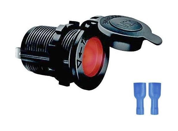 картинка Разъем прикуривателя врезной, светодиодный, красный