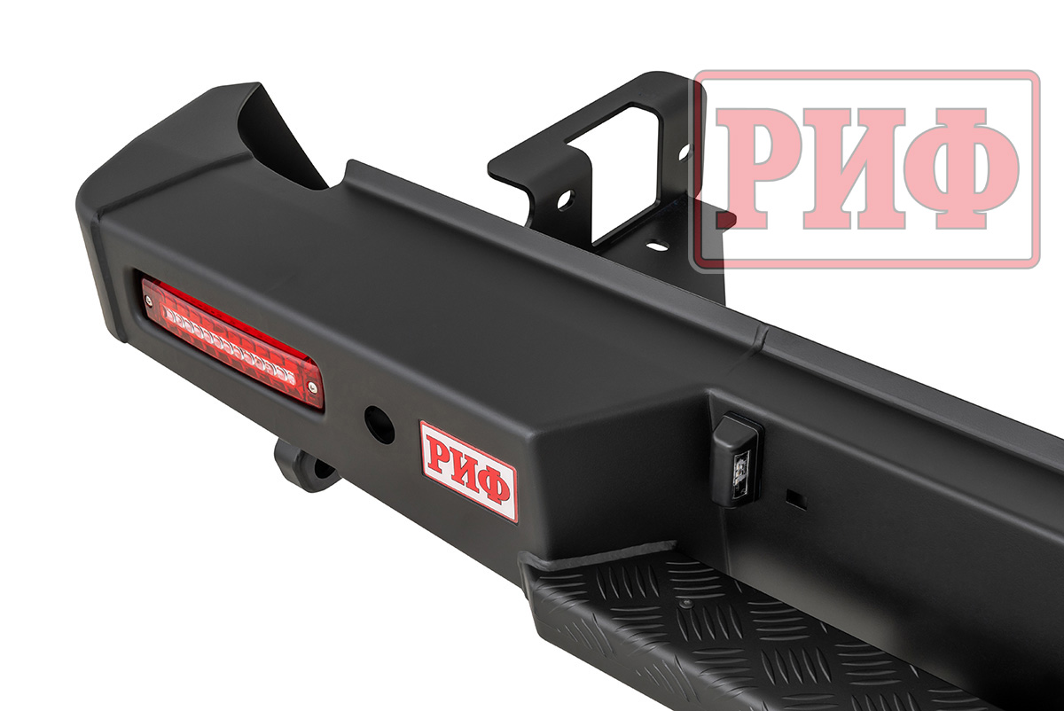 картинка Бампер задний Changan Hunter Plus с квадратом и фонарями РИФ силовой