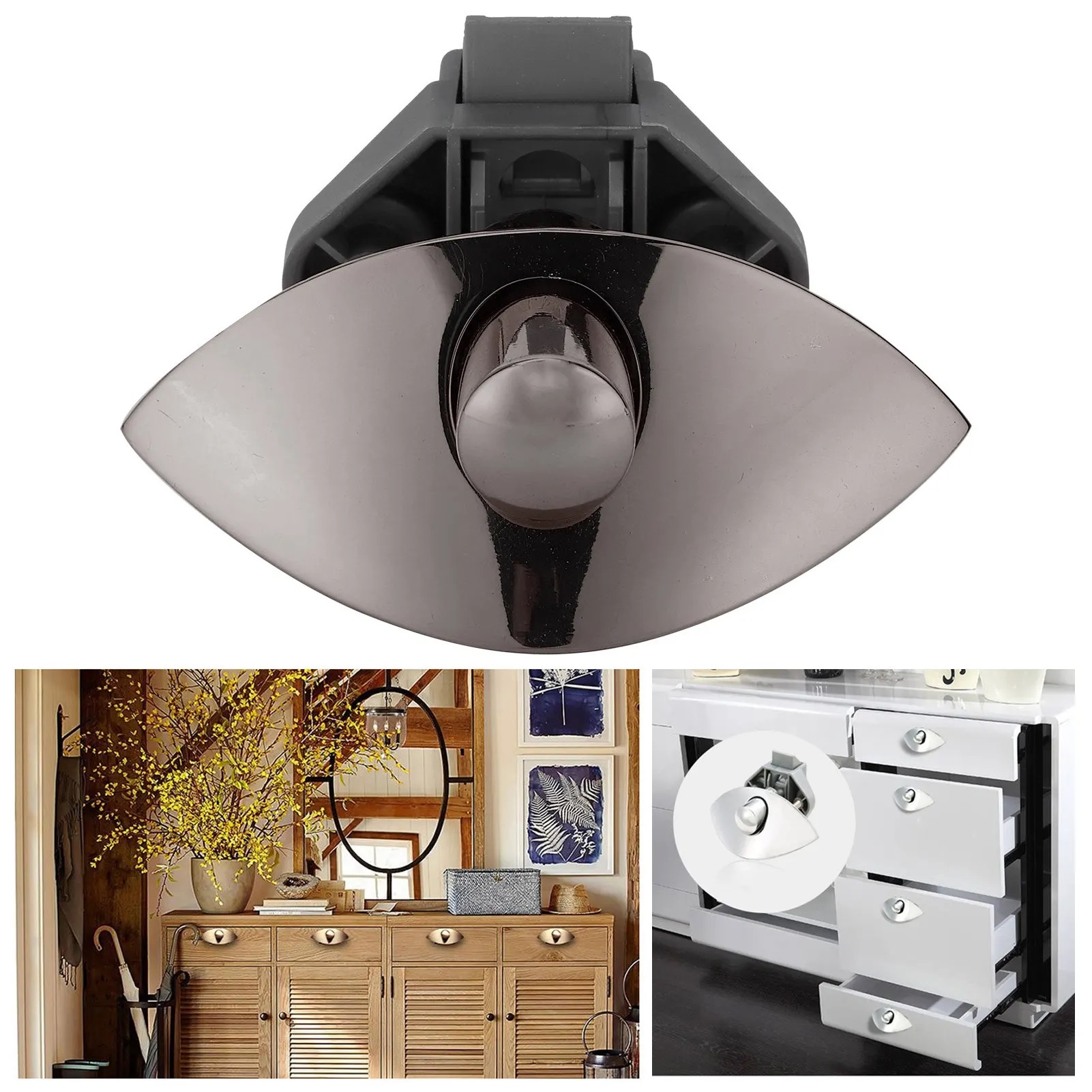 картинка Кнопка-замок мебельный BL03-GB (антрацит)