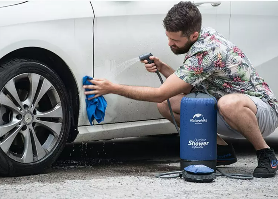 картинка Душ кемпинговый Naturehike с ножным насосом