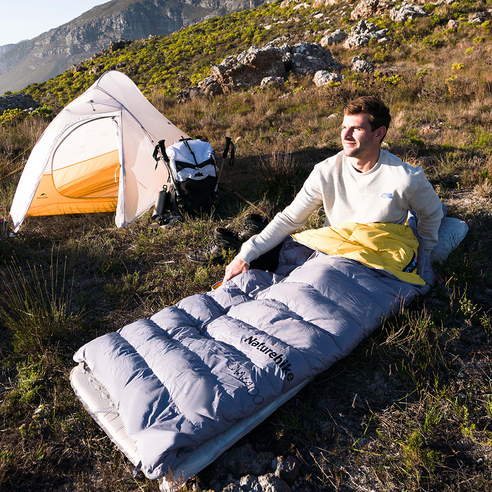 Спальный мешок Naturehike Cicada Wing CW700 CNK2450WS048 утиный пух серый L