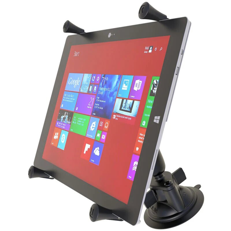 RAM-B-166-UN11U авто крепление RAM X-Grip для 11"-12" планшетов с присоской