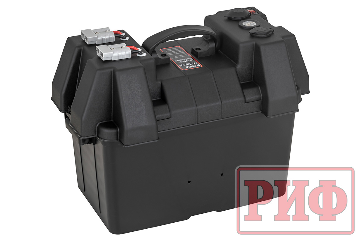 картинка Бокс аккумуляторный 2xUSB, 1x12В, вольтметр с индикацией (424х251х306 мм)