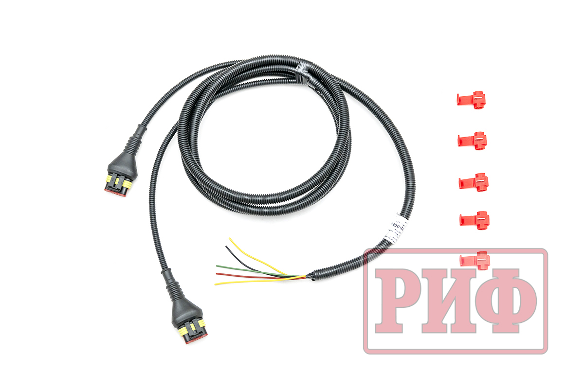 картинка Бампер задний РИФ Toyota Land Cruiser 200 2013-2015 с квадратом под фаркоп, калиткой, фонарями, подс