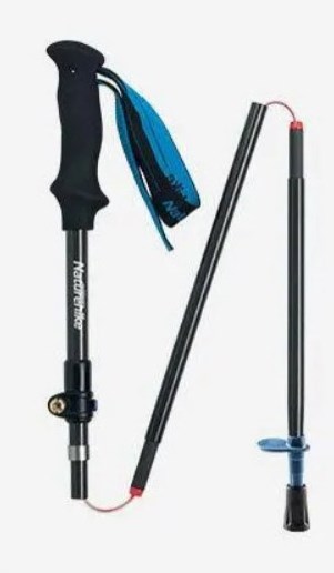 картинка Палки треккинговые, карбон, ST07, голубые, для ходьбы (2 шт.)