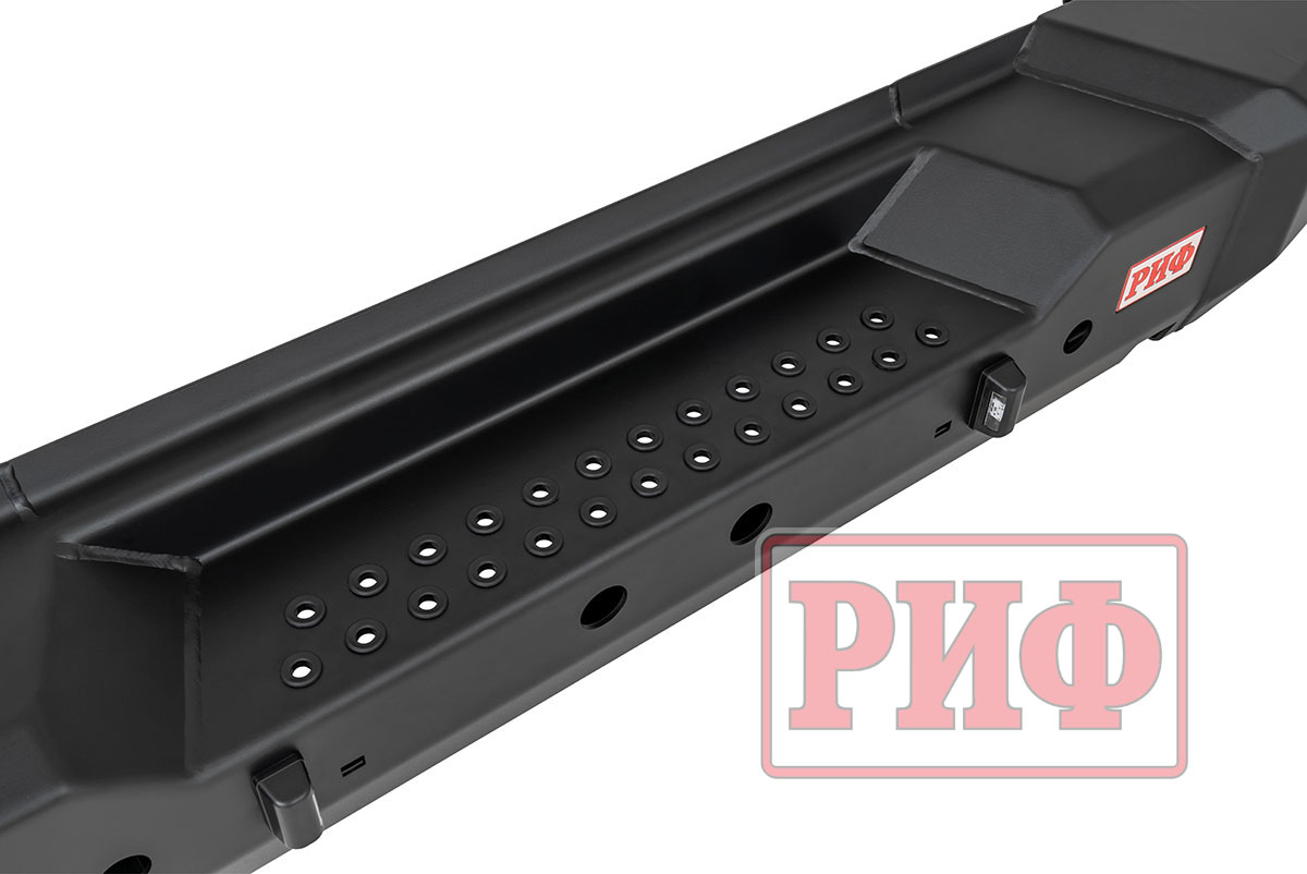 картинка Бампер задний TANK 300 с квадратом под фаркоп и фонарями силовой РИФ