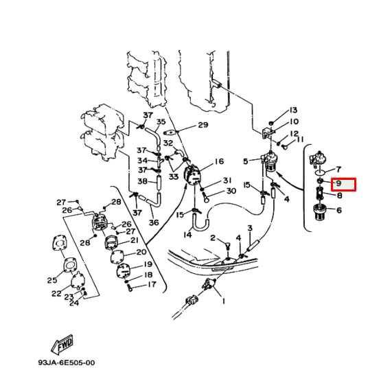 Прокладка топливного фильтра Yamaha 20-225 Nano Protech