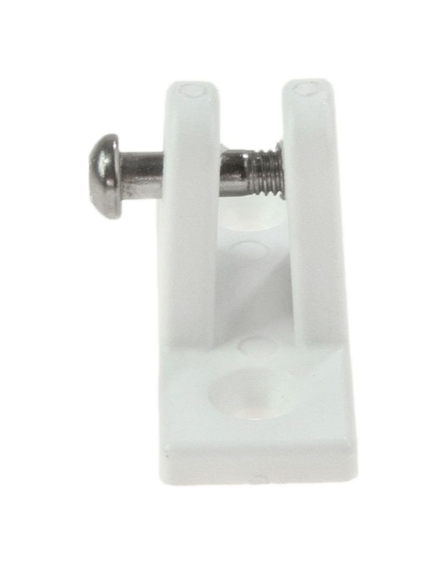 картинка Кронштейн палубный 90 град, с винтовым штифтом, ровное основание, пластиковый белый