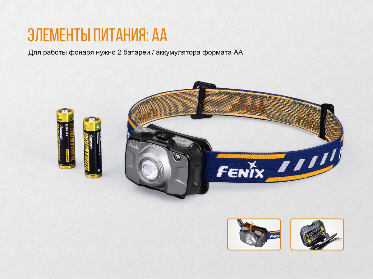 картинка Налобный фонарь Fenix HL30 (2018) Cree XP-G3 серый