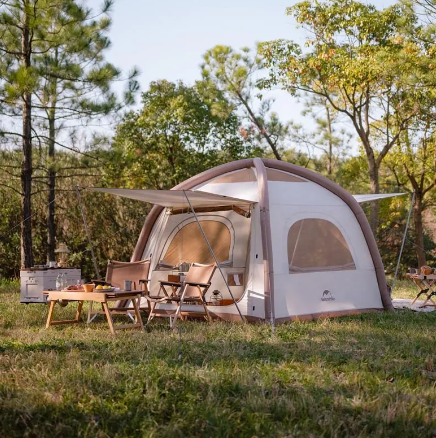 картинка Палатка Naturehike Ango Air, 2-местная, быстросборная, надувной каркас, бежевая